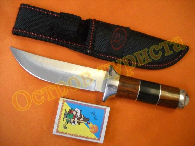 Нож туристический BOO15 с чехлом, фото №2