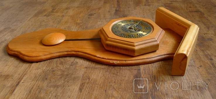 Настенные немецкие  часы в деревянном корпусе 1988 г .W Germany, фото №6