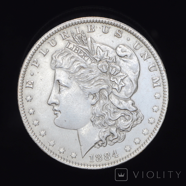 1 Доллар 1884 О Морган, США, фото №2