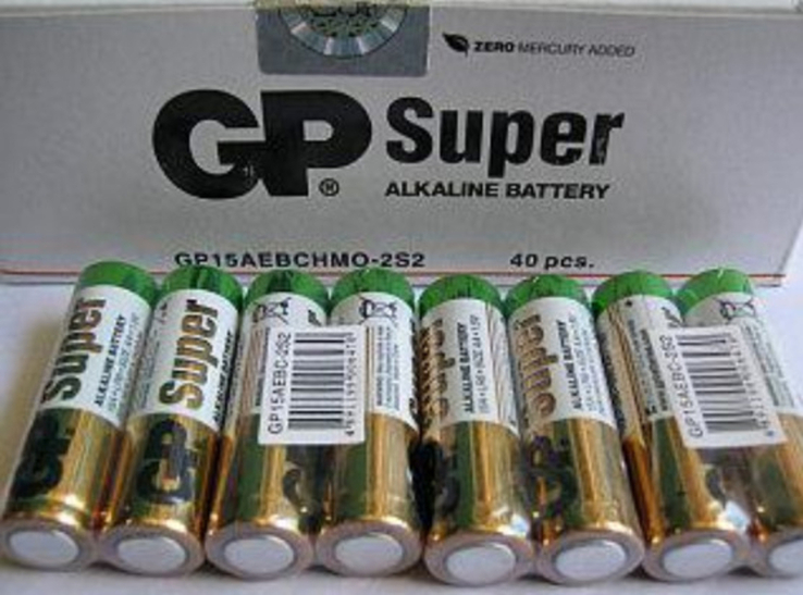 Пальчиковые батарейки R6 GP в лоте 20 шт, фото №3