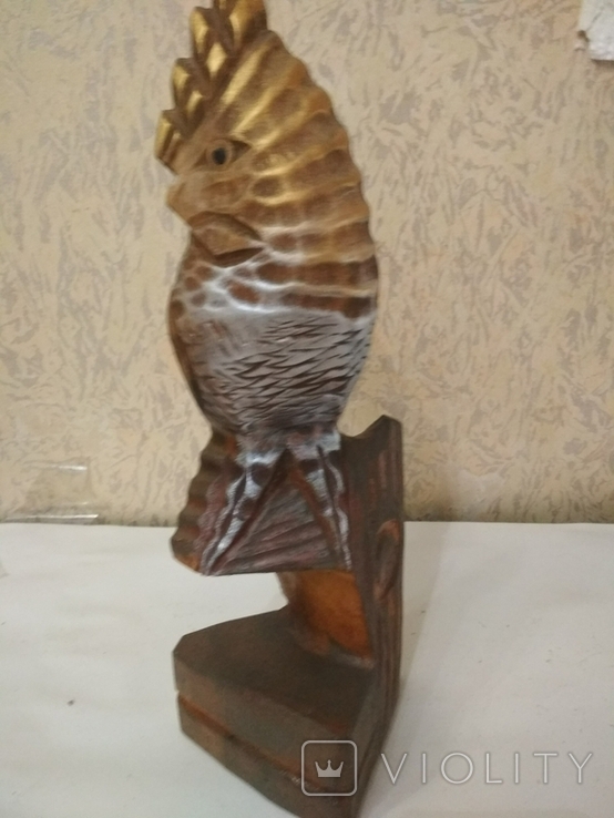 Статуэтка папугай деревянная