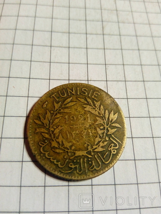 1 франк Тунис 1921, фото №3