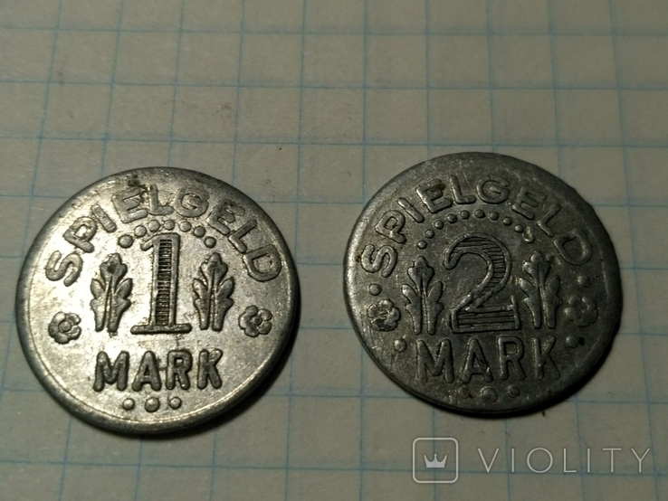 1 mark spielgeld + 2 mark spielgeld, фото №3