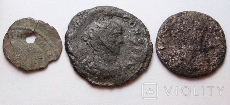 Лот з 3-х монет пізньої Римської імперії