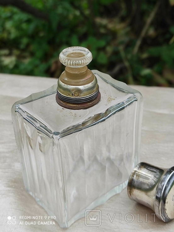 Хрустальный парфюмерный флакон в серебре, фото №6