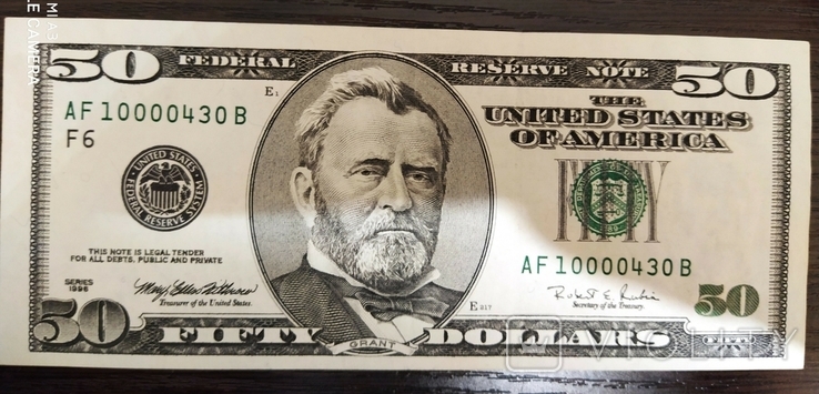 50 доларів 1996 року, фото №2