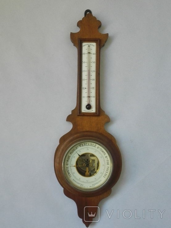 45 см Старинный французскийбарометр, фото №2