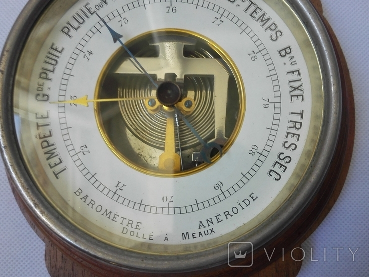 45 см Старинный французскийбарометр, фото №6