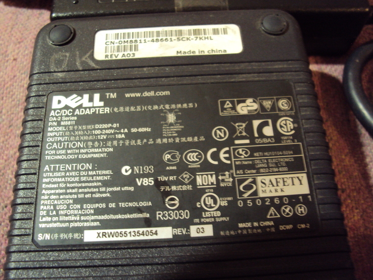 Мощнейшая зарядка блок питания  DELL 12 V 18 A  с  моноблока  SONY, numer zdjęcia 4