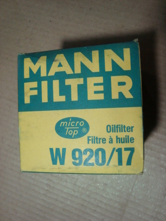 MANN-FILTER W 920/17 Масляный фильтр DODGE FORD JEEP LADA LANCIA MG RENAULT SEAT TOYOTA, photo number 3