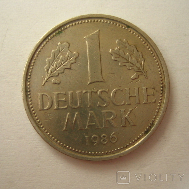 Германия. ФРГ 1 марки 1986 года.D, фото №3