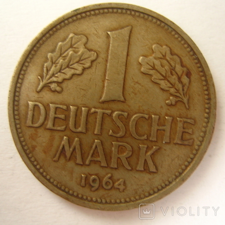 Германия. ФРГ 1 марки 1964 года.J, фото №2