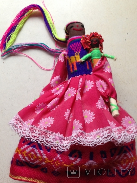 Кукла национальная тряпичная « Бразильянка с ребёнком»