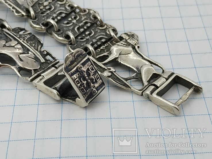 Серебряные серьги и браслет, фото №4