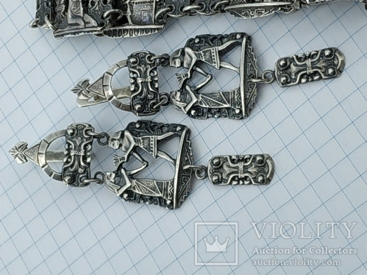 Серебряные серьги и браслет, фото №12