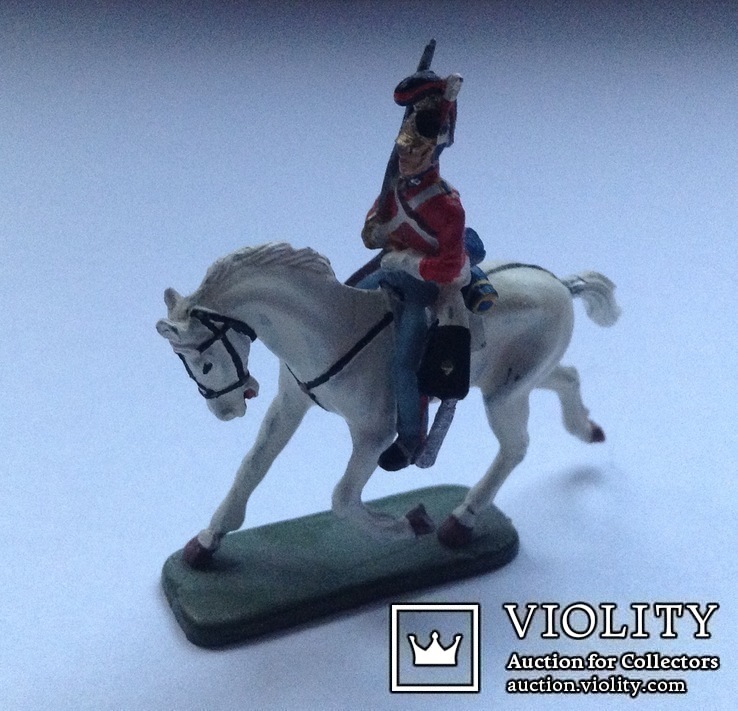 Tin soldier. Horseman. Height 3.7 cm