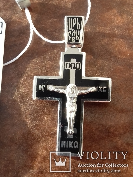 Крестик с эмалями,925пр., фото №4