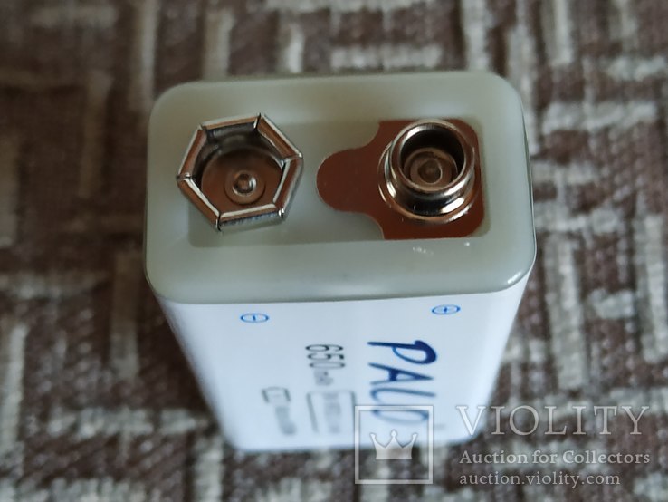 Аккумулятор 9в крона PALO 650мач литиевый  Li-Ion 9v 6F22 заряжается через micro USB, фото №5