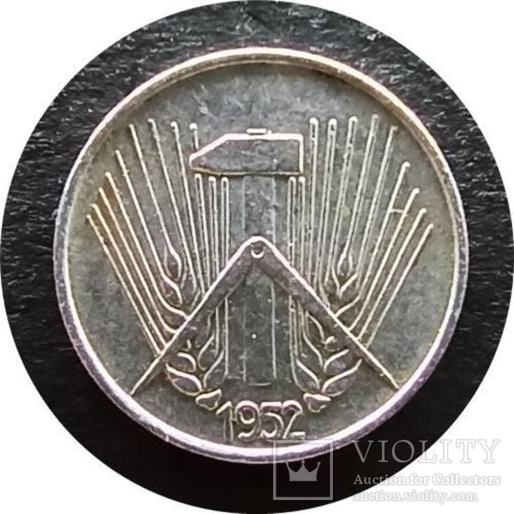 Германия - ГДР 1 пфенниг, 1952 Отметка монетного двора: "A" - Берлин,Г45, фото №3