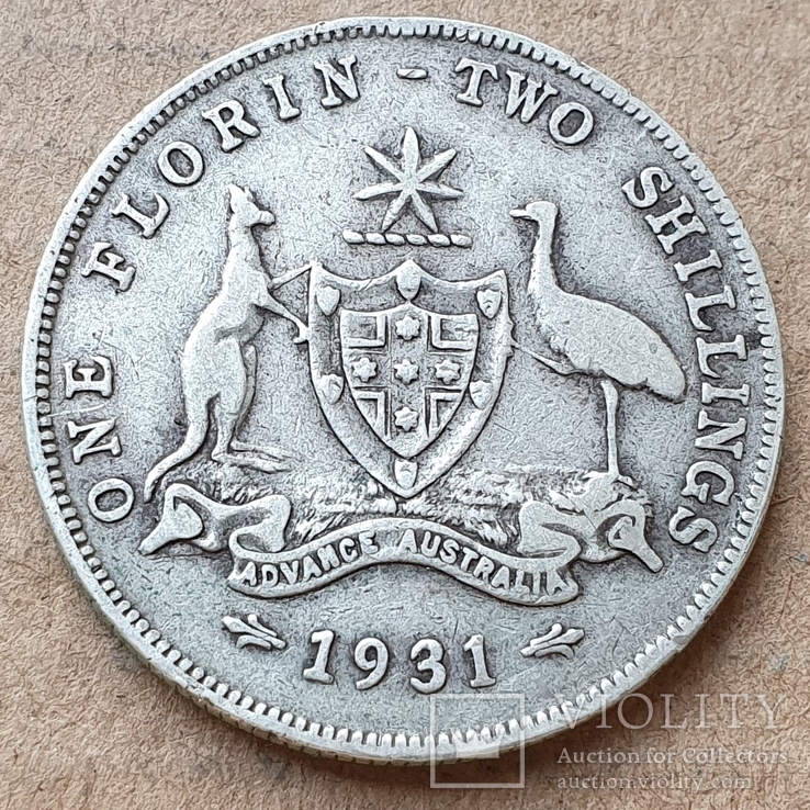 2 шиллинга (флорин) 1931 г. Георг V, Австралия
