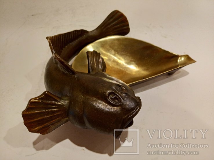 Бронзовая статуэтка Нимор «Морской бычок», бронза или латунь, фото №6