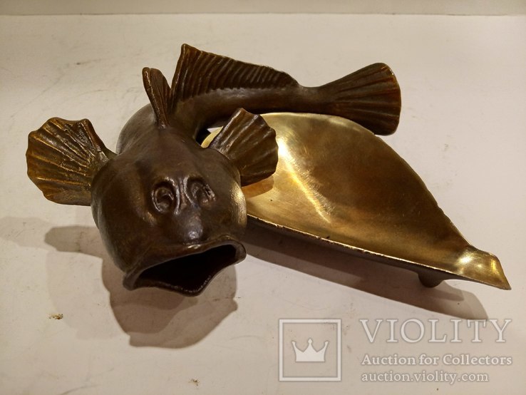 Бронзовая статуэтка Нимор «Морской бычок», бронза или латунь, фото №2