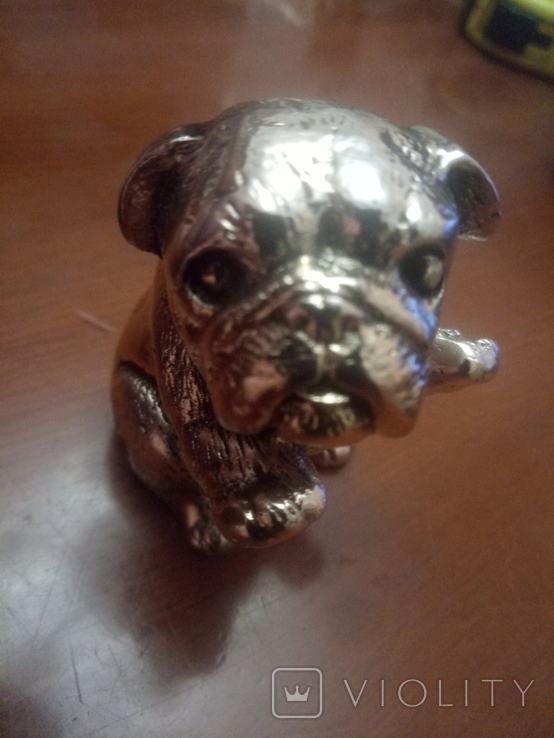 Miniature French Bulldog silver plated electroplated electroplating TEKFORM silver 925 pr, photo number 8