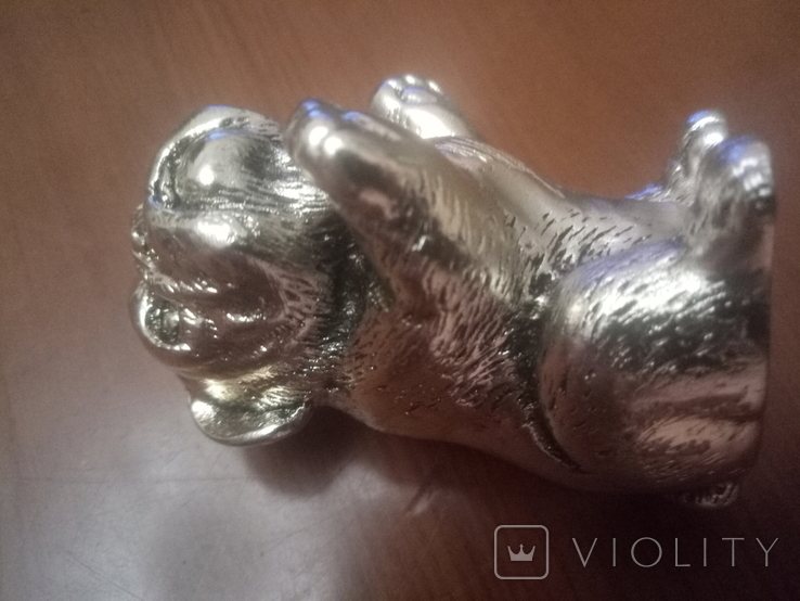 Miniature French Bulldog silver plated electroplated electroplating TEKFORM silver 925 pr, photo number 10