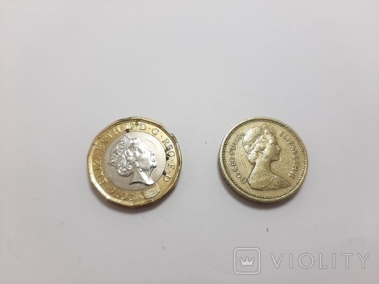 3 Фунта стерлингов (1984 - 2 шт. и 2016 - 1 шт.), фото №2