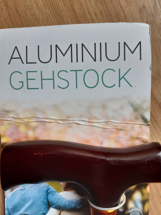 Телескопическая трость c деревянной анатомической ручкой, Германия., фото №3