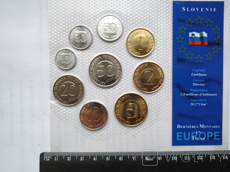 Набор монет Словении 9 шт серия ЕВРОПА