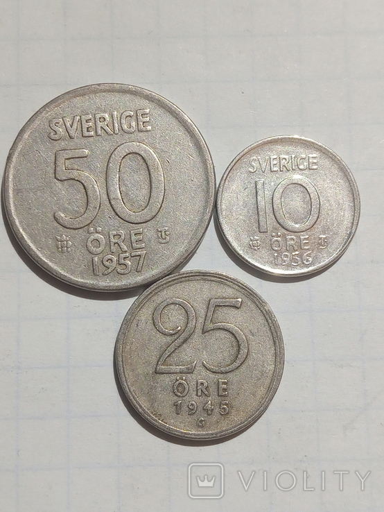 Монети Швеції срібло