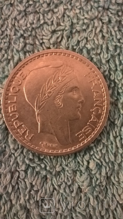 Франция 10 франк 1949, фото №2