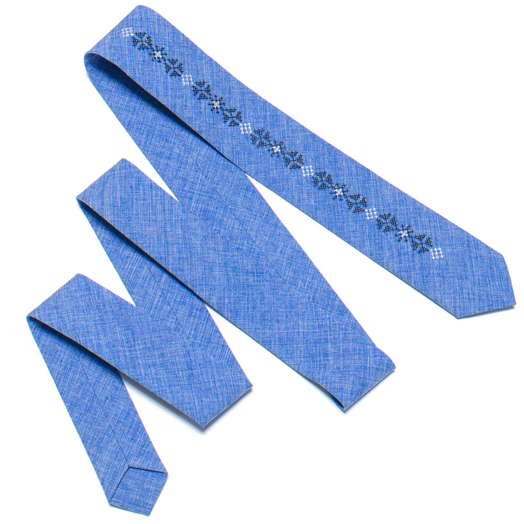 Вузька вишита краватка №760, фото №4