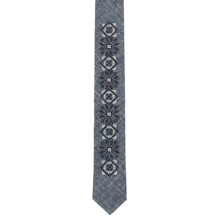 Вузька вишита краватка №754, фото №5