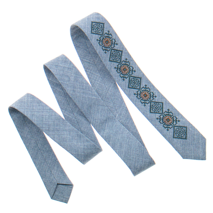 Вузька краватка з вишивкою №923, фото №4