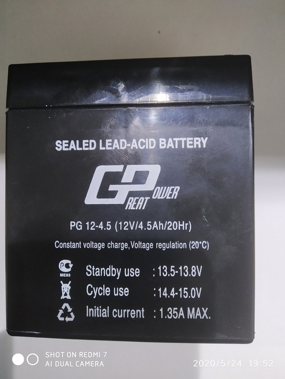 Акамулятор great power Sealed lead akid battery, фото №2