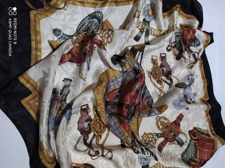Платок шелковый, по образу Hermes, Италия, photo number 2