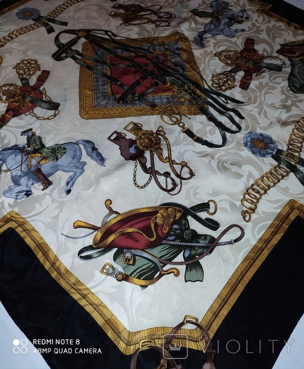 Платок шелковый, по образу Hermes, Италия, photo number 6