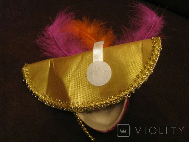 Настенная Венецианская маска   - розовый декор -  высота - 14 см.,- фарфор., фото №6