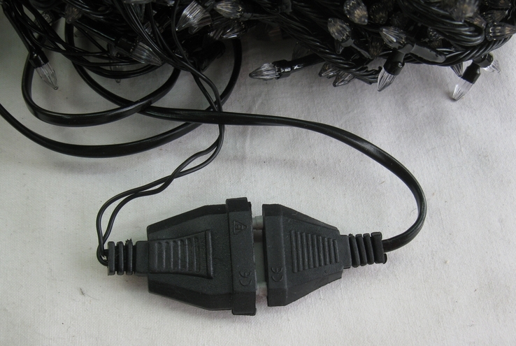 Гирлянда 400 LED Light  , на черном кабеле , тепло белый цвет., фото №6