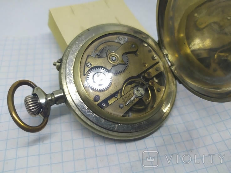 Часы карманные с паровозом System Roskopf Patent. Диаметр 63мм, фото №10