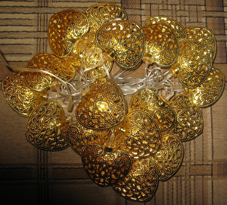 Złote serduszka 20 szt. Girlanda świąteczna ., numer zdjęcia 4