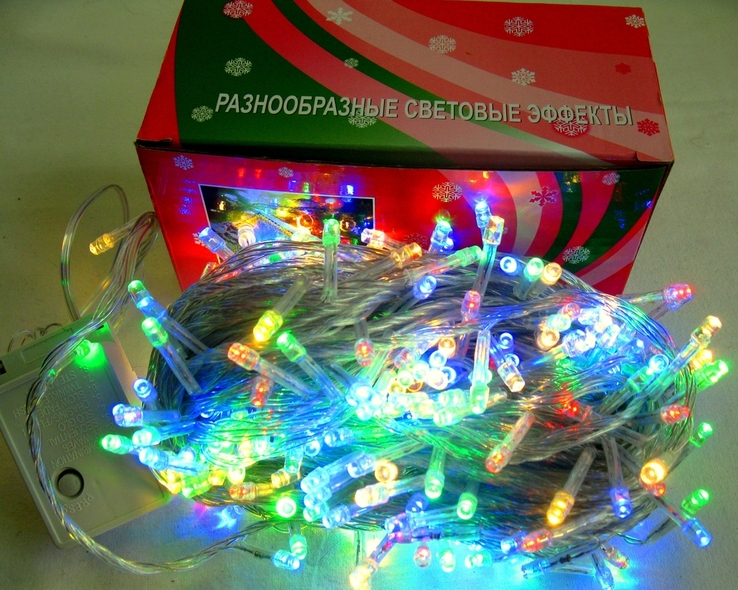 Гирлянда новогодняя , 300 LED , разноцветного свечения , 25 м., numer zdjęcia 2