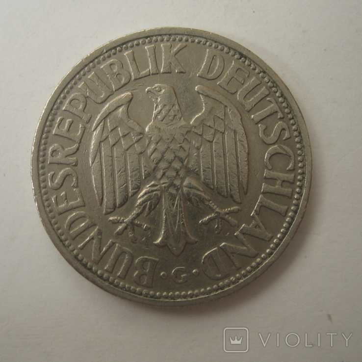 Германия. ФРГ 1 марки 1950 года.G., фото №7