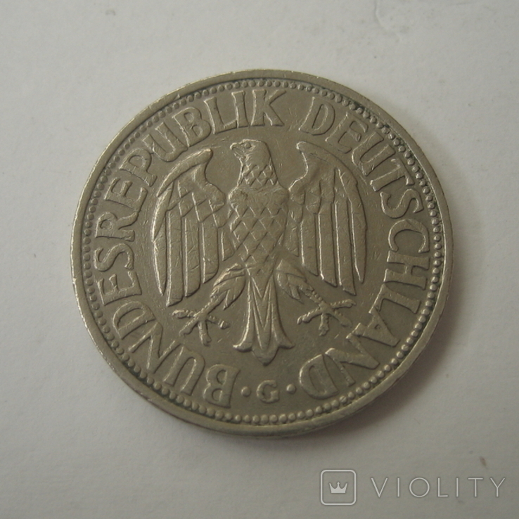 Германия. ФРГ 1 марки 1950 года.G., фото №8