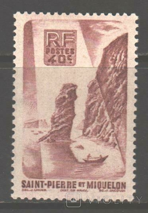 Франц. колонии. С.Пьер и Микелон. 1947. Бухта, 40 с. **.