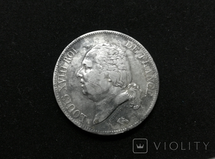 5 франков 1823 год (к) Бордо, серебро., фото №13