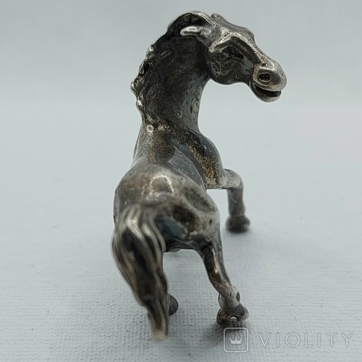 (5) Коллекционная миниатюрная фигурка серебро 800 Конь, фото №4