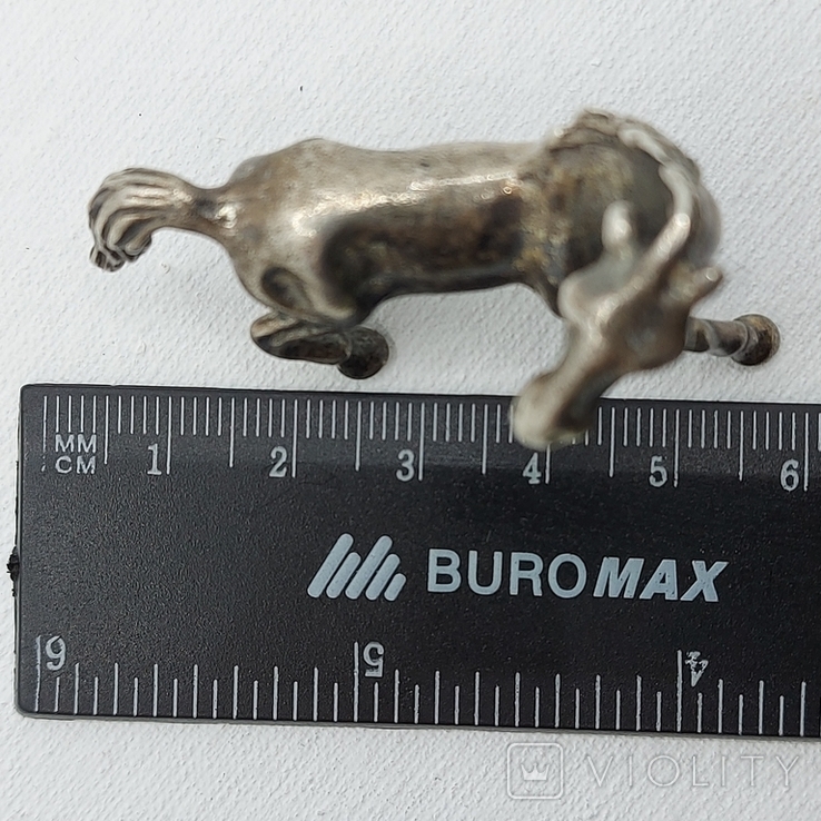 (5) Коллекционная миниатюрная фигурка серебро 800 Конь, фото №8
